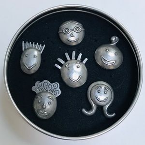 Robinwood “Friends” Pewter Push Pins